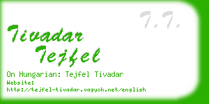 tivadar tejfel business card